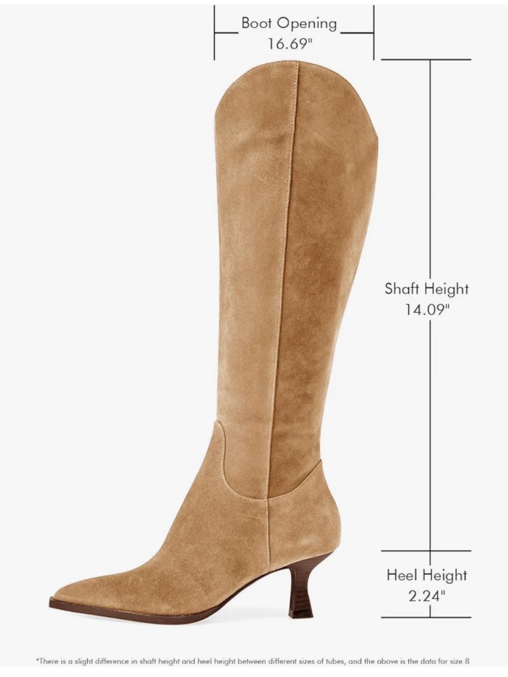 NWT 🤎 Faux Suede Knee High Boots - Picture 4 of 9